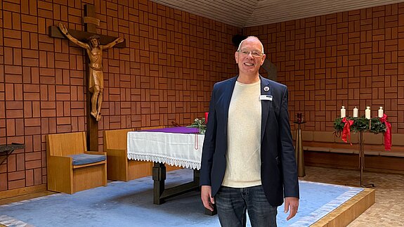 Jens Schwabe-Baumeister bei seinem Abschied aus der Krankenhausseelsorge